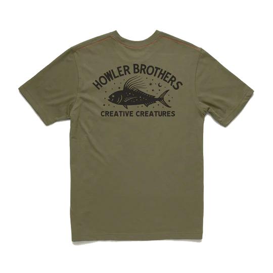 Howler Brothers Men's Short Sleeve Pocket Graphic Tee OLIVE