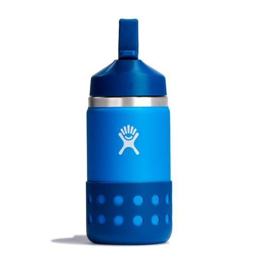 Hydro Flask Kids' 12oz Wide Mouth Bottle with Straw Cap and Boot LAKE