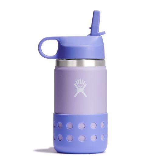Hydro Flask Kids' 12oz Wide Mouth Bottle with Straw Cap and Boot LUPINE_WISTERIA