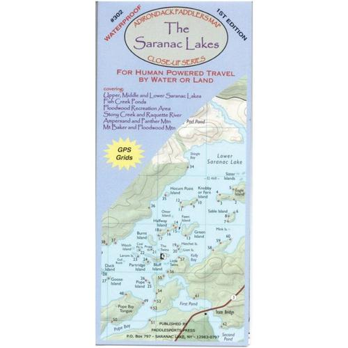 Paddlesports Press Map of the Saranac Lakes