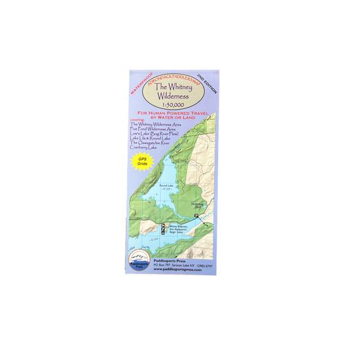 Paddlesports Press Map of the Whitney Wilderness
