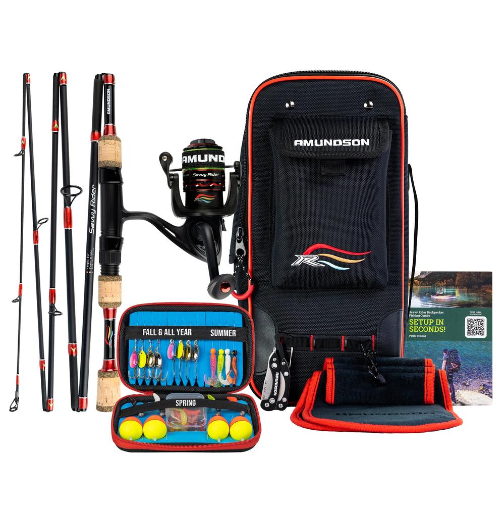 Amundson Savvy Rider Backpacker Fishing Kit OS