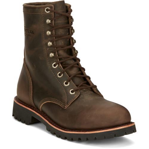  Chippewa Men's 8in Classic 2 Unlined Soft Toe Work Boots Nc2085