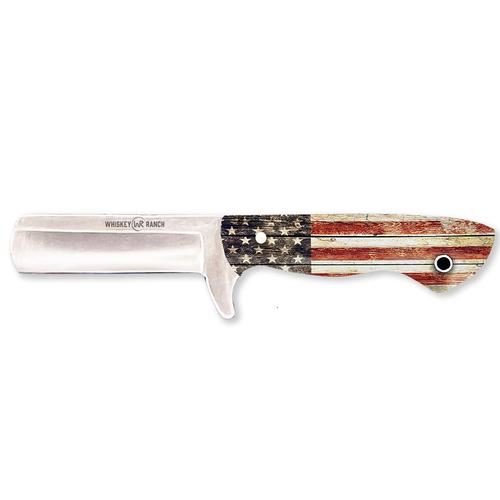 Whiskey Bent Knives Patriot Bull Cutter Acrylic Handle Knife