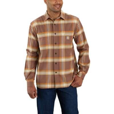 Carhartt Men's Rugged Flex Relaxed Fit Midweight Flannel Long Sleeve Plaid Shirt