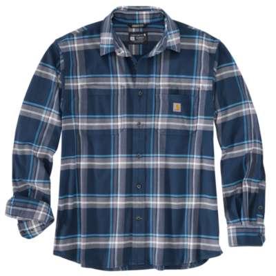 Carhartt Men's Big and Tall Rugged Flex Relaxed Fit Midweight Flannel Long Sleeve Plaid Shirt