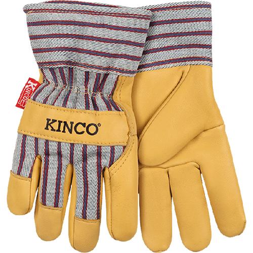 Kinco Kids' Lined Grain Leather Palm Safety Cuff Gloves