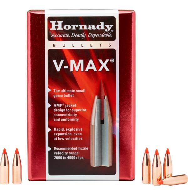  Hornady 22 Cal .224 55 Gr V- Max Bullets Pack Of 100