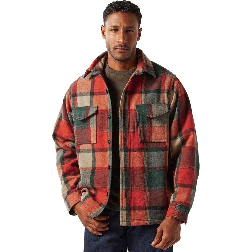 Filson Men's Seattle Wool Jac-Shirt AMBER_SPRUCE_PLAID