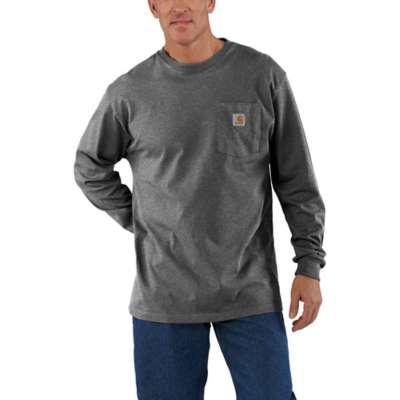 Carhartt Men's Loose Fit Heavyweight Long Sleeve Pocket T-Shirt CARBON_HEATHER