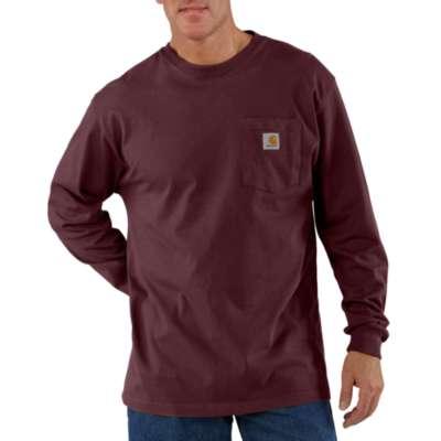  Carhartt Men's Loose Fit Heavyweight Long Sleeve Pocket T- Shirt