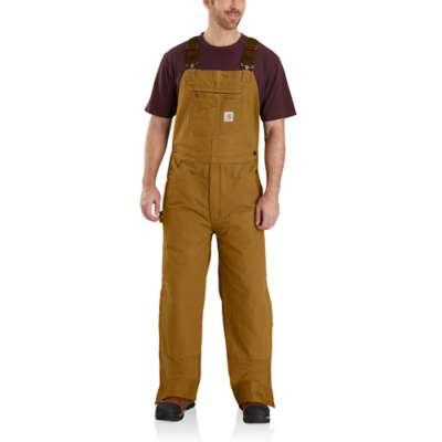 Carhartt Men's Insulated Bib Overall Relaxed Fit Duck - 3 Warmest Rating
