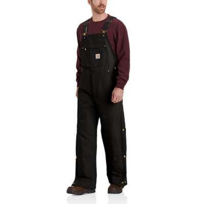 Carhartt Men's Loose Fit Firm Duck Insulated Bib Overall - 2 Warmer Rating
