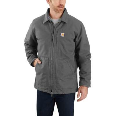  Carhartt Men's Sherpa- Lined Washed Duck Field Jacket Relaxed Fit - 2 Warmer Rating