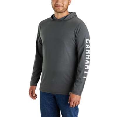 Carhartt Men's Force Relaxed Fit Midweight Long Sleeve Logo Graphic Hooded T-Shirt