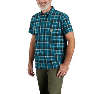 Carhartt Men's Rugged Flex Relaxed Fit Lightweight Short Sleeve Plaid Shirt