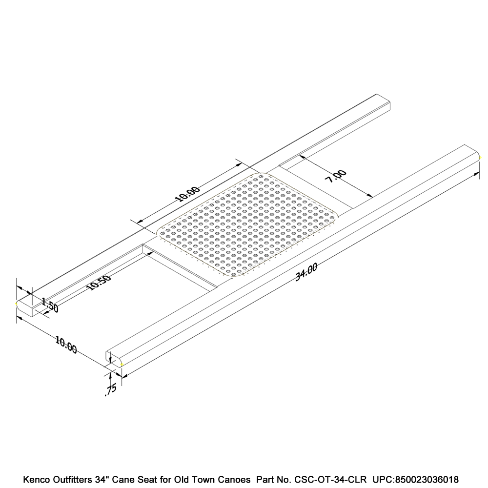 Kenco Outfitters Old Town Cane Canoe Seat